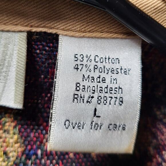 Vintage Lemon Grass Rose Bouquet Tapestry Button Up Jacket Size Large - Picture 10 of 11